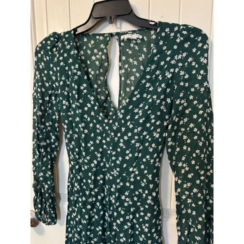 Reformation NWOT Joy Floral Open Back Long Sleeve Dress 4 - Picture 3 of 7
